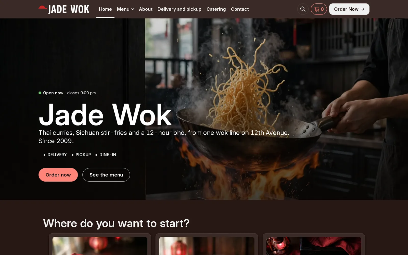 The Asian demo home page