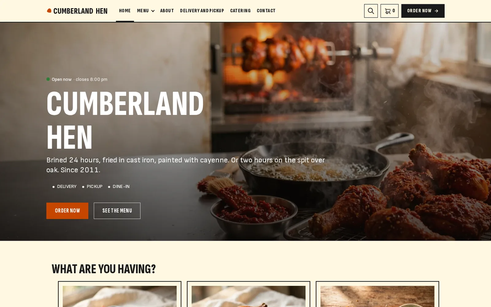 The Chicken demo home page