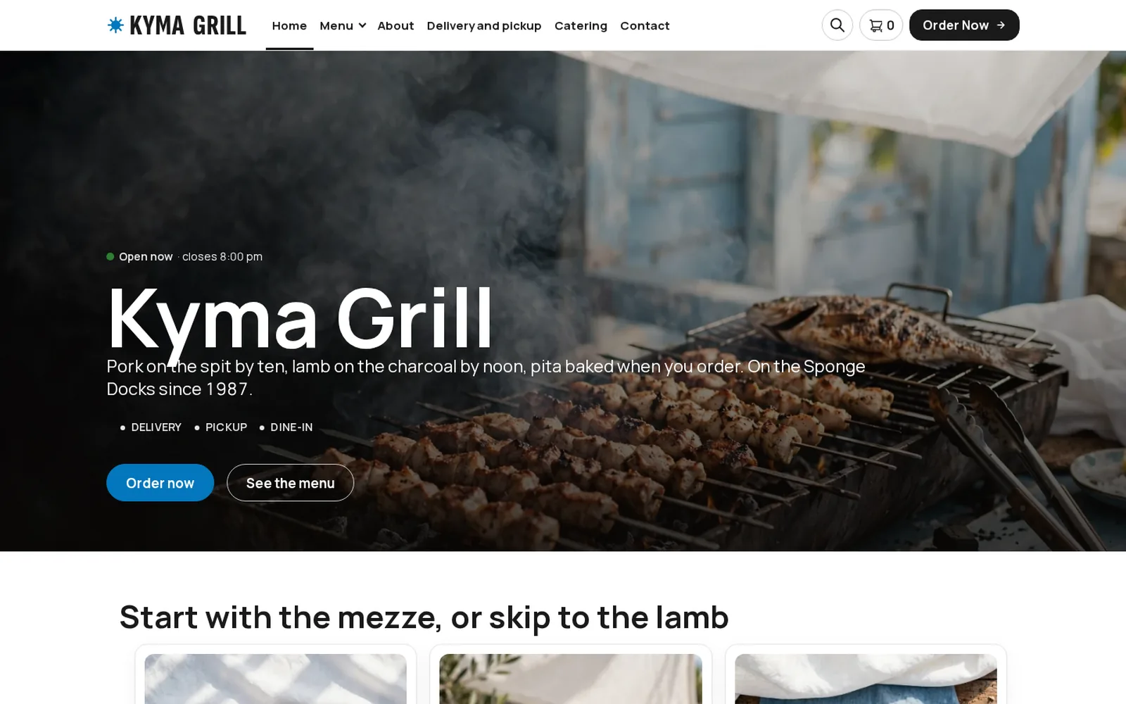 The Mediterranean demo home page