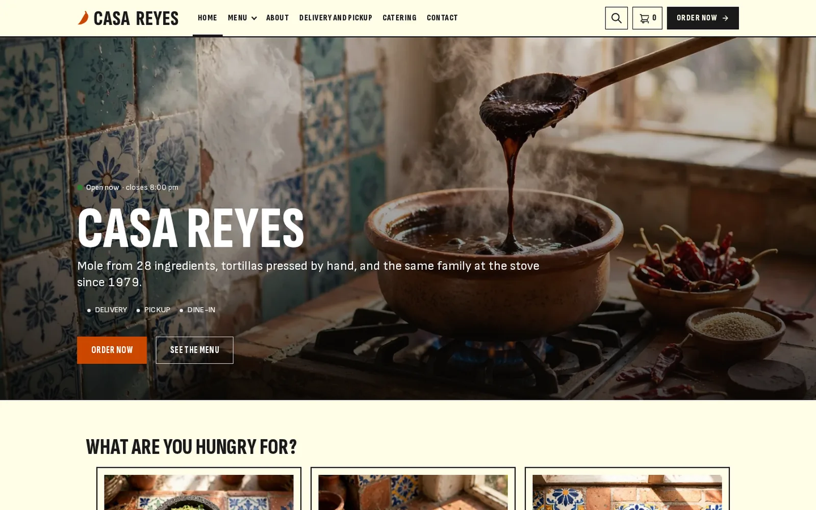 The Mexican demo home page