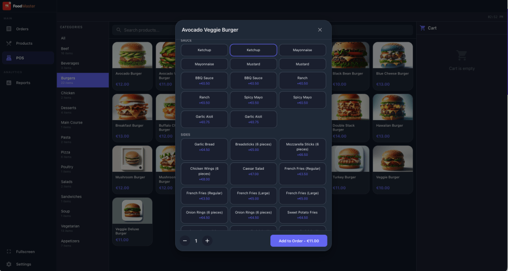 busy restaurant counter with printed order tickets