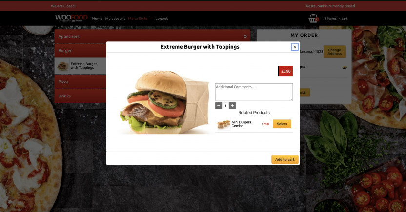 WooFood - WooCommerce Restaurants Ordering Plugin 