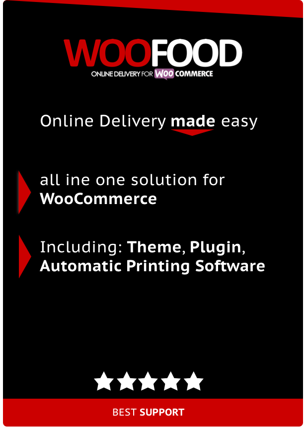 WooFood - Food Delivery Plugin for WooCommerce & Automatic Order Printing - 1