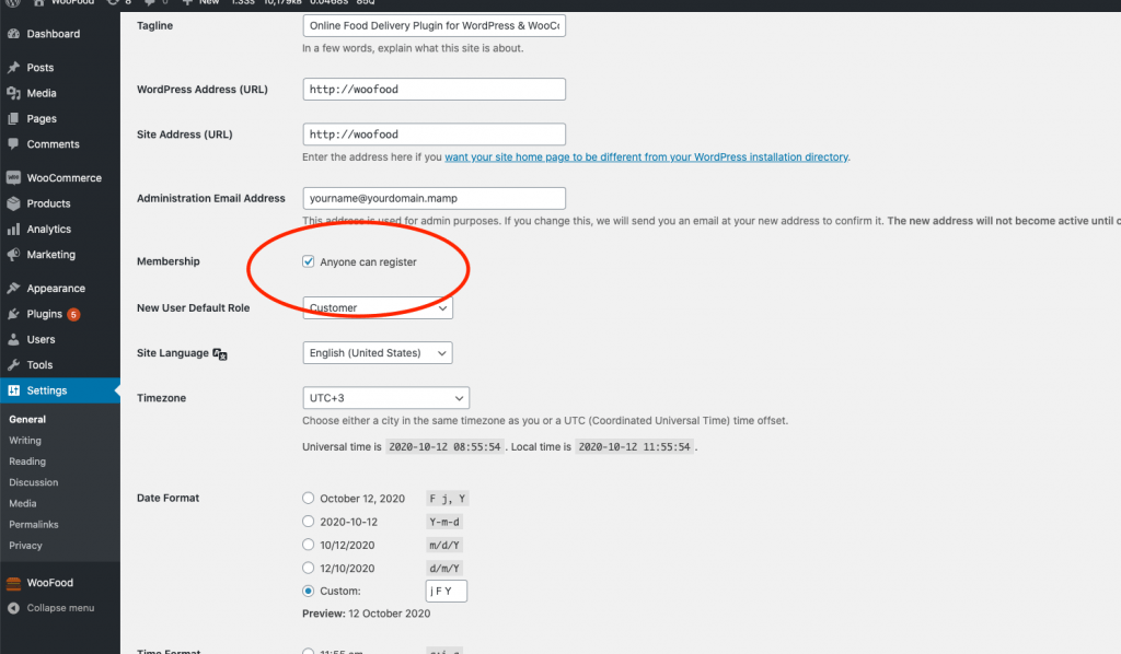 Enable Login/Register on WordPress General Settings 1 Enable Login/Register on WordPress General Settings 1