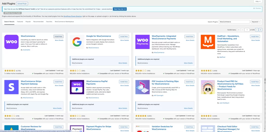 Installing WooCommerce for a food ordering system on WordPress