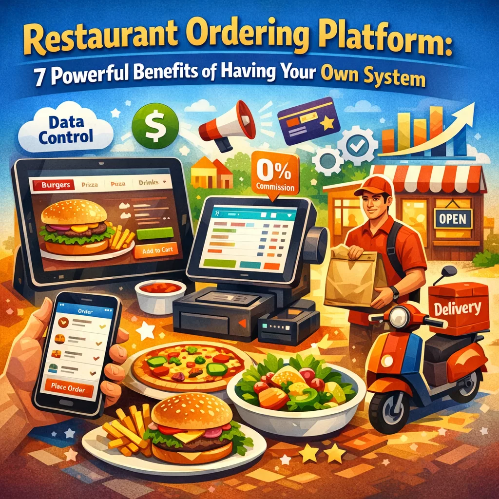 Illustration of Restaurant Ordering Platform: 7 Powerful Benefits of Having Your Own System