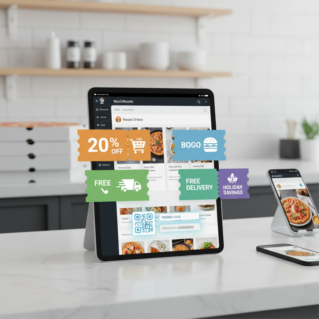 How to Create and Manage Discount Coupons and Promotional Offers for Your WooCommerce Restaurant: Percentage Off, BOGO, Free Delivery, and Seasonal Campaigns to Boost Online Orders (Complete Guide)