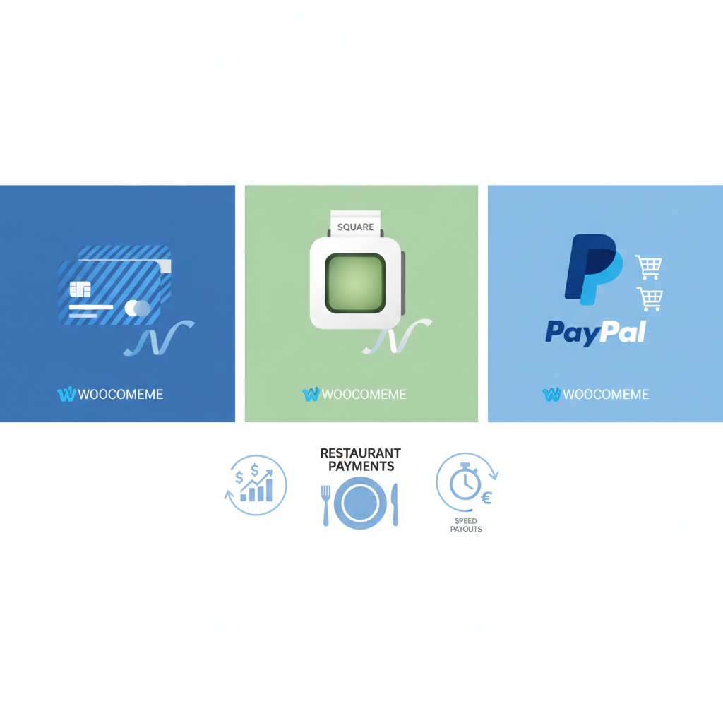 How to Compare Stripe vs Square vs PayPal for Your WooCommerce Restaurant Payments (Fees, Speed & Payouts)