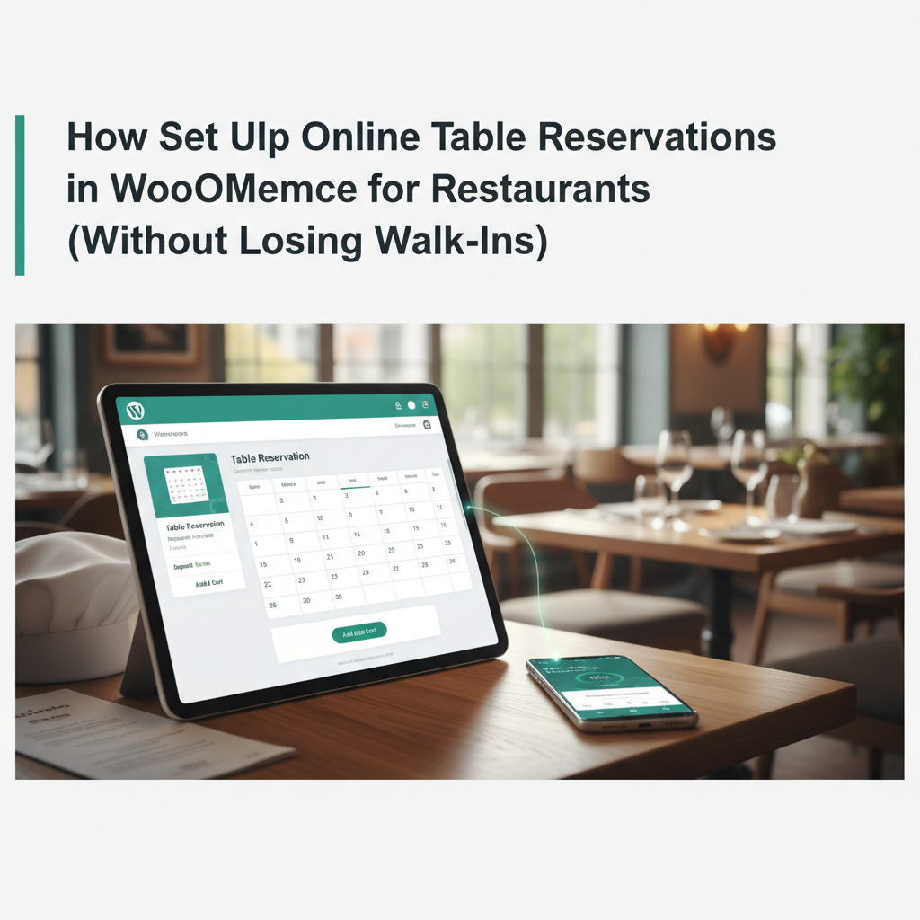 How to Set Up Online Table Reservations in WooCommerce for Restaurants (Without Losing Walk-Ins)