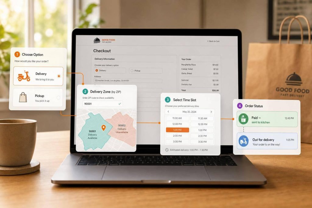 Food Delivery Workflow for WooCommerce Stores
