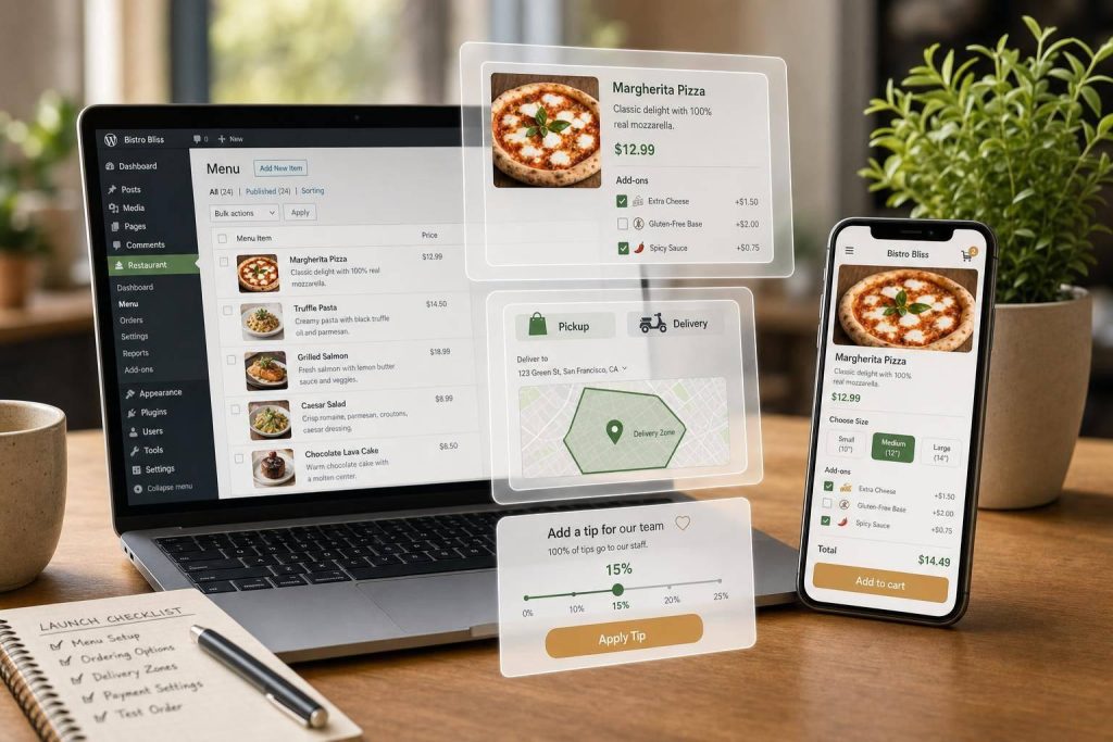 How to Set Up Restaurant Menu Ordering in WordPress