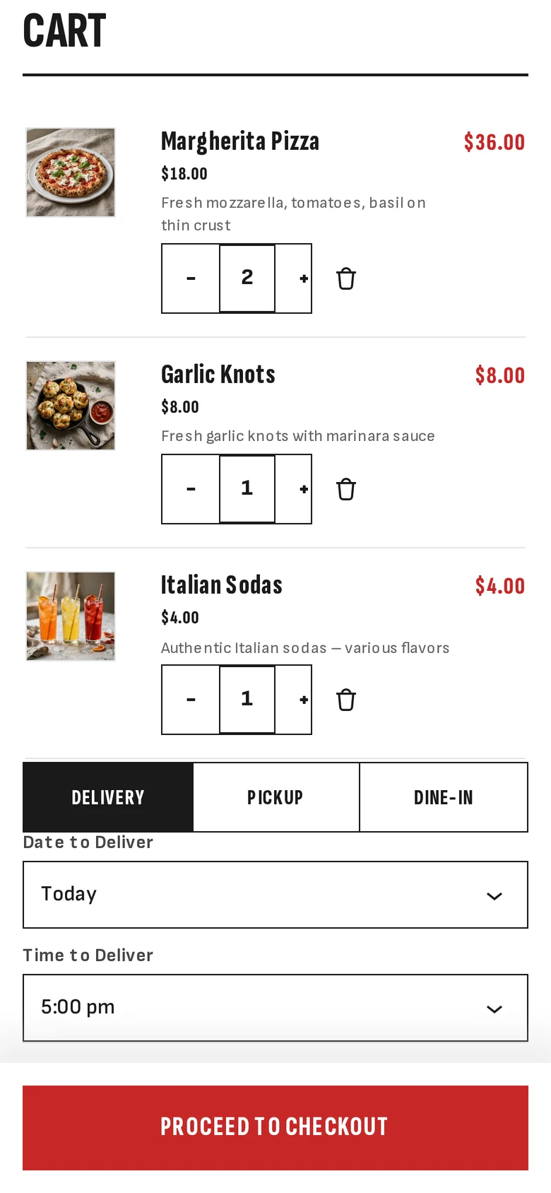 Sticky Cart Bottom - Restaurant Ordering - FoodMaster - Mobile